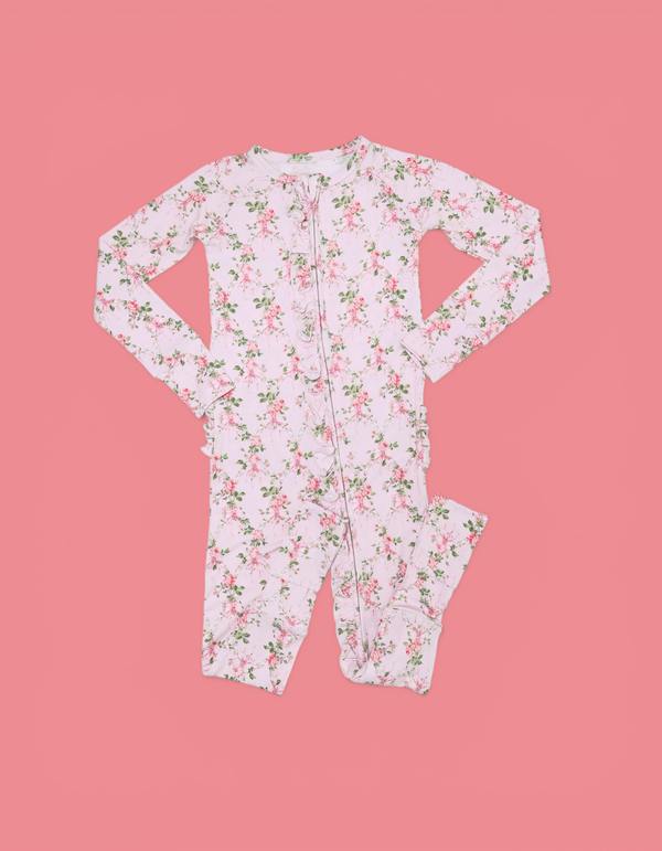 BLOOMING TRELLIS DREAM RUFFLE ROMPER